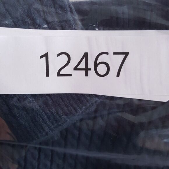 WEWOREWHAT Sweater Womens Small Teal Blue Snap Button Stretch Tight Cableknit - Picture 8 of 8